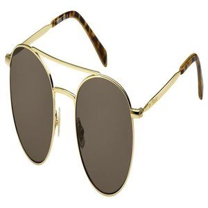 FOSSIL Oval Men GOLD HAVANA Sunglasses Metal Frame